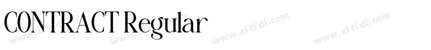 CONTRACT Regular字体转换 CONTRACT Regular字体转换